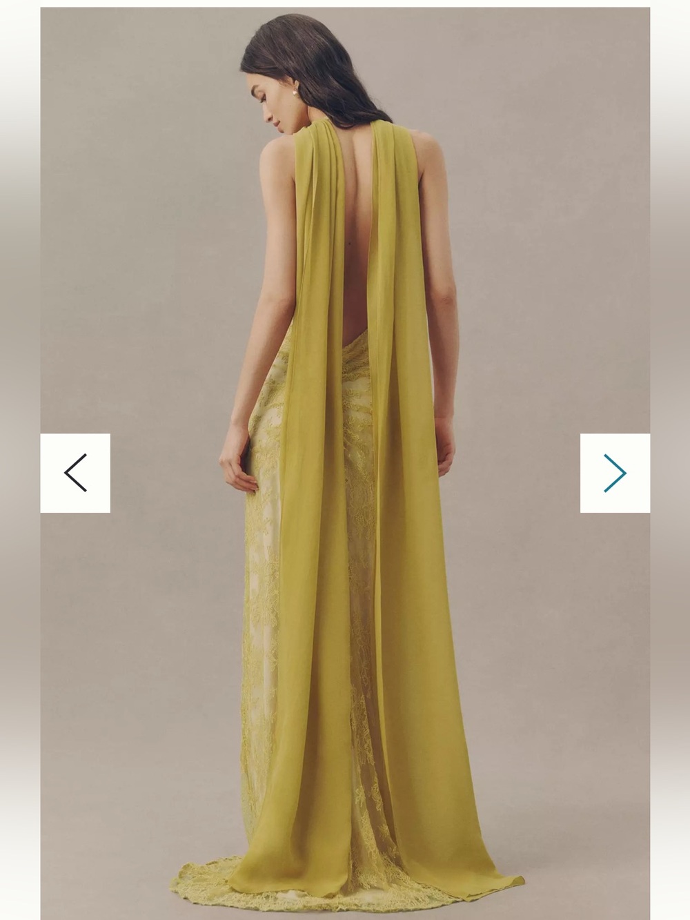 DE LA VALI Amora backless dress yellow size 0 - Picture 9 of 14